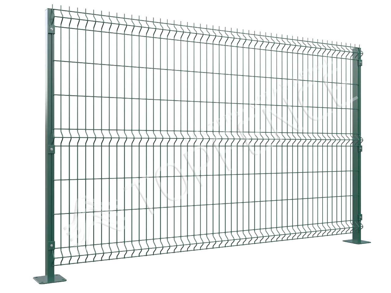 3D-панель ограждения с креплением на столбы